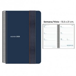 AGENDA ESPIRAL PP 13.5x21 SV FOAM AZUL