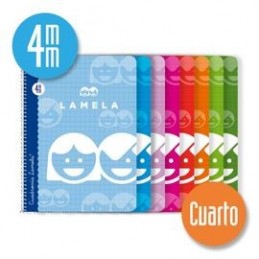 LAMELA BLOCK CUARTO 40 hojas 4mm ANILLAS