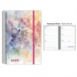 AGENDA ESPIRAL PP 13.5x21 SV ROMANTIC
