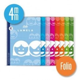 LAMELA BLOCK FOLIO 80 HOJAS 4mm.ANILLAS TAPA NORMA