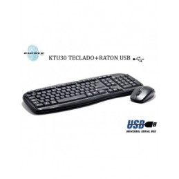 TECLADO+RATON KL TECH KTU30 MULTIMEDIA NEGRO