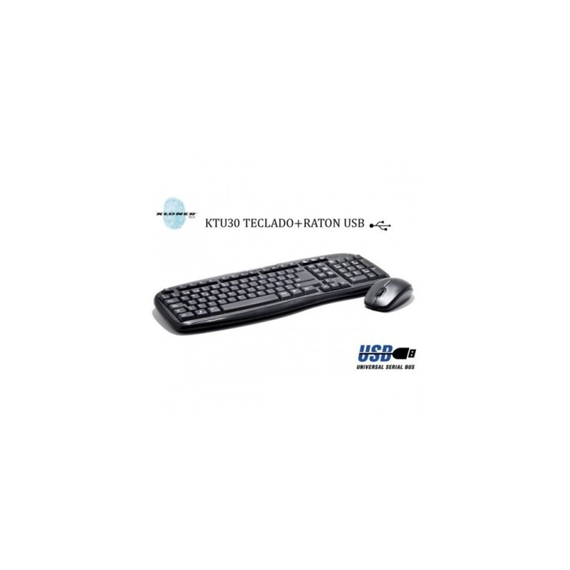 TECLADO+RATON KL TECH KTU30 MULTIMEDIA NEGRO