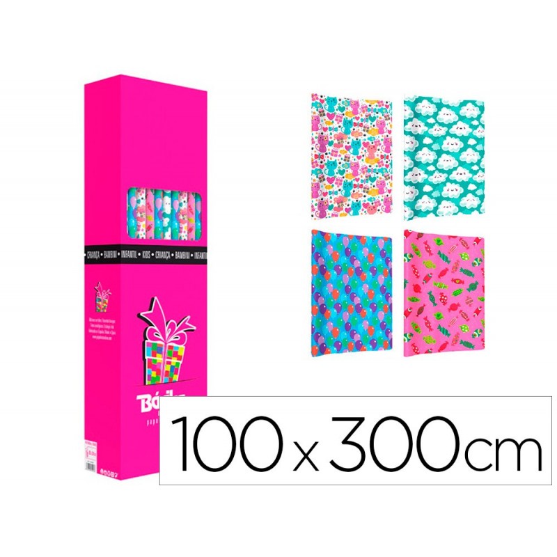 PAPEL REGALO ROLLO 100x300 INFANTIL