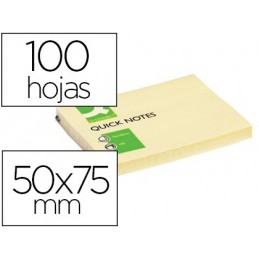 BLOC DE NOTAS ADHESIVAS QUITA Y PON 51x76MM 100H Q