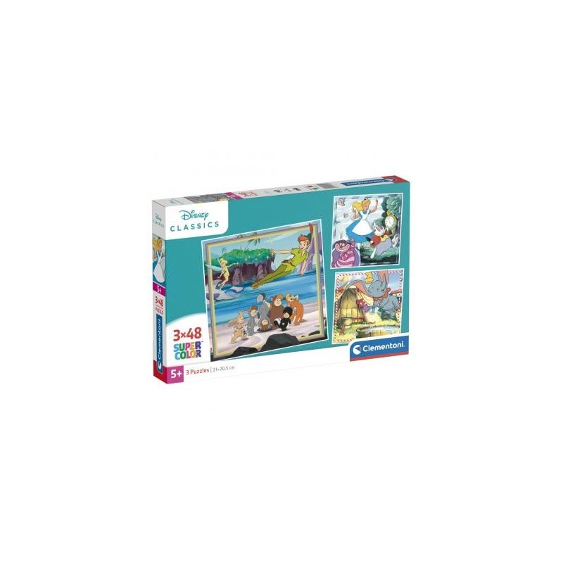 PUZZLE 3X48 SQUARE DISNEY CLASSICS
