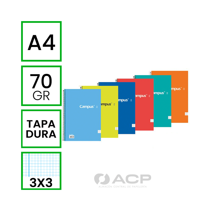 BLOC ESCOLAR A4 80H TAPA DURA 3mm