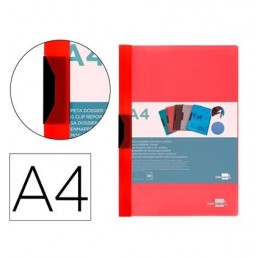 CARPETA LIDERPAPEL DOSSIER PINZA LATERAL A4 ROJO