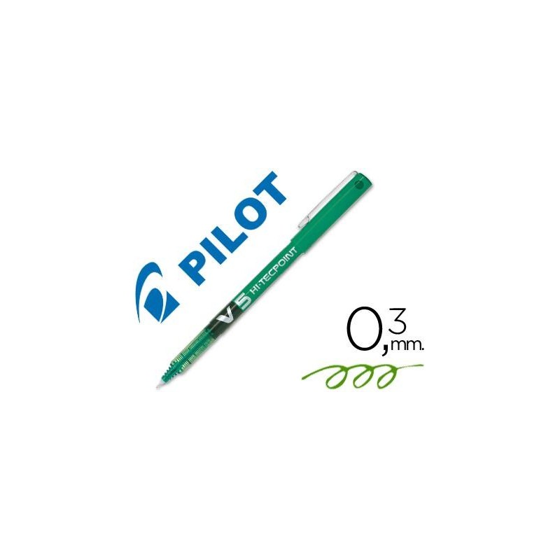 ROTULADOR PILOT V-5 TINTA LIQUIDA VERDE