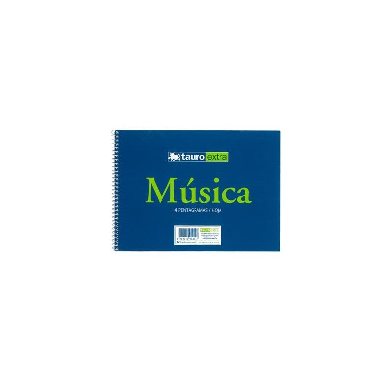 BLOC MUSICA CUARTO 20H 4 PENTAGRAMA ANCHO