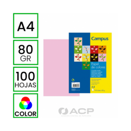 PAPEL CAMPUS A4 ROSA 80GR/100H