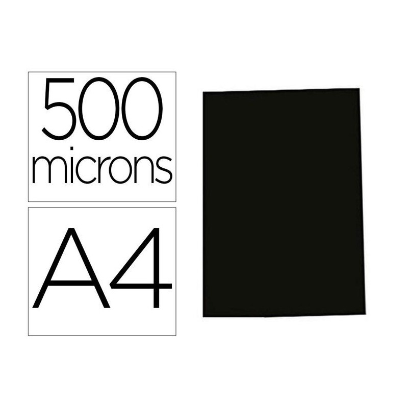PORTADA ENCUADERNAR PP A4 500 MICRAS NEGRO P100