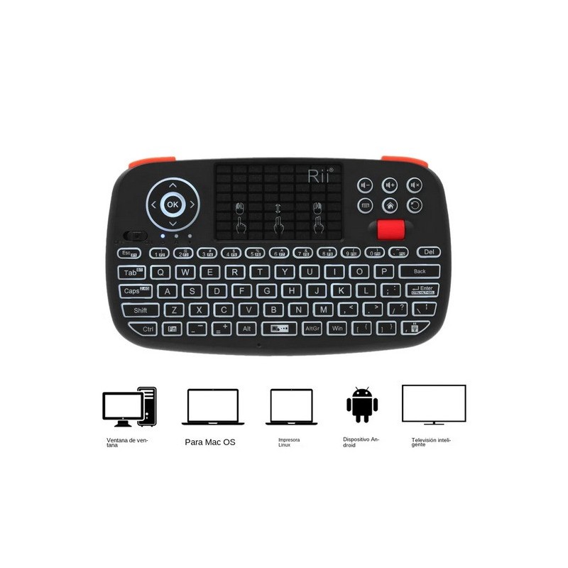 TECLADO TOUCHPAD RII 4 DUAL MODE BLUETOOTH INALAMB