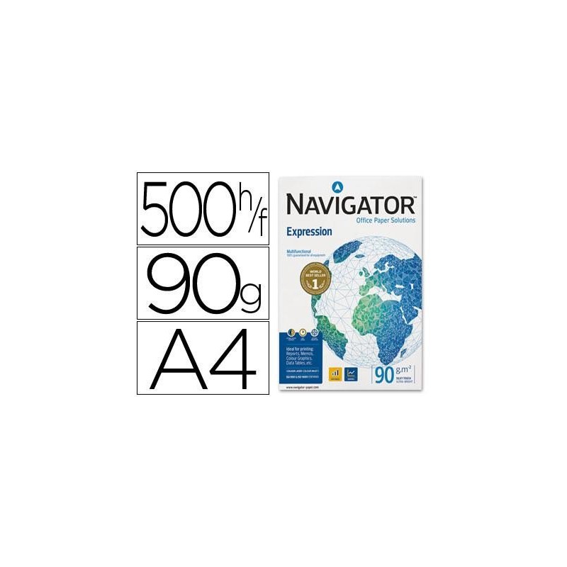 PAPEL FOTOCOPIADORA NAVIGATOR DIN A4 90GR 500H