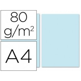 PAPEL A4 LIDERPAPEL 100UDS 80GR CELESTE