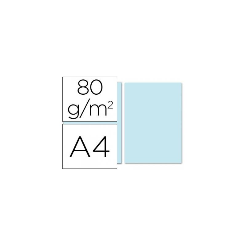 PAPEL A4 LIDERPAPEL 100UDS 80GR CELESTE