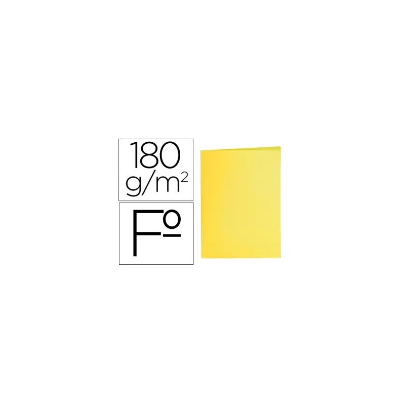 SUBCARPETA LIDERPAPEL FOLIO AMARILLO INTENSO 180GM