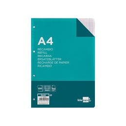RECAMBIO LIDERPAPEL A4 100H 100GR/M2 5MM 250HOJAS
