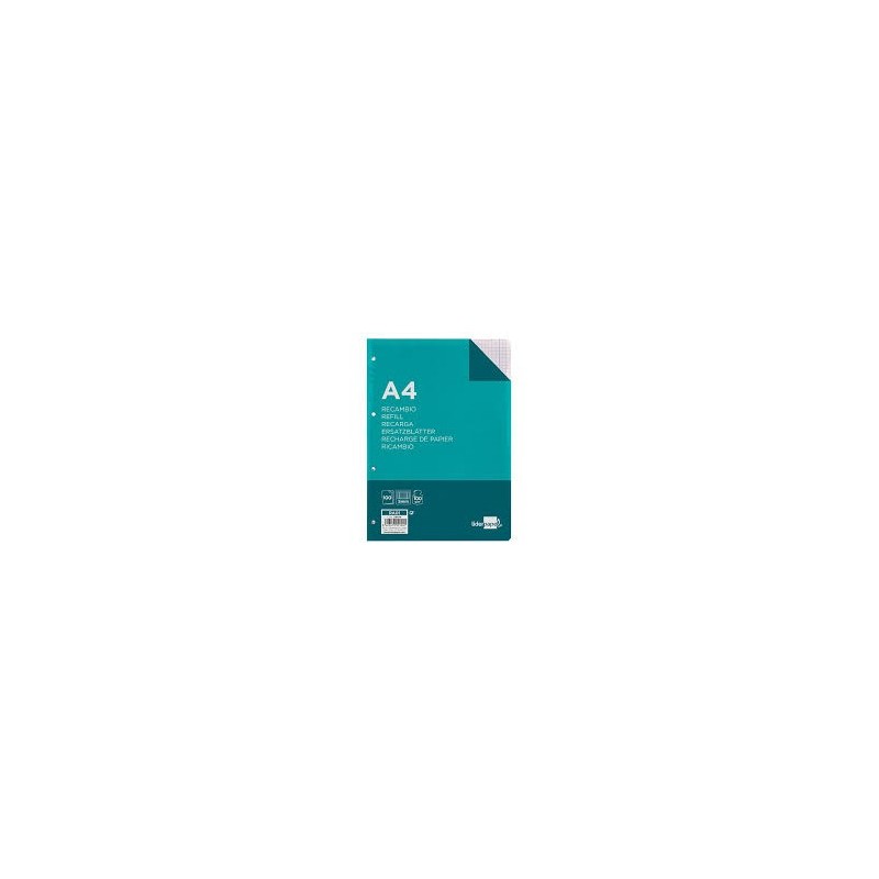 RECAMBIO LIDERPAPEL A4 100H 100GR/M2 5MM 250HOJAS