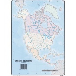 MAPA MUDO AMIERICA NORTE POLITICO
