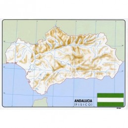 MAPA MUDO ANDALUCIA FISICO