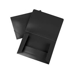 CARPETA LIDERPAPEL GOMAS SOLAPAS A5 NEGRA OPACO