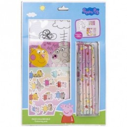 SET DE PAPELERIA COLOREABLE PEPPA PIG