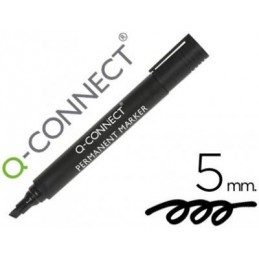 ROTULADOR Q-CONNECT PUNTA BISELADA 5.0MM NEGRO