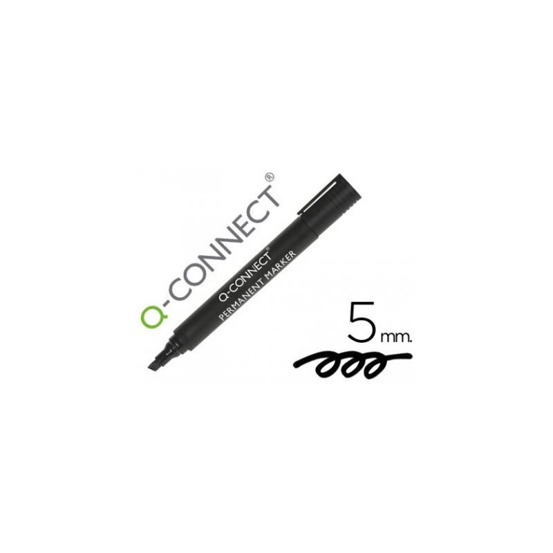 ROTULADOR Q-CONNECT PUNTA BISELADA 5.0MM NEGRO