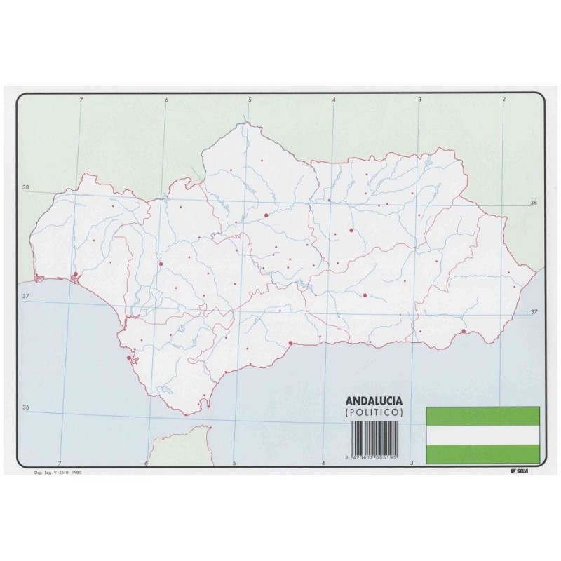 MAPA MUDO ANDALUCIA POLITICO