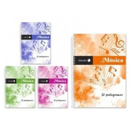GOLDEN CUADERNO MUSICA F 20H 100GR 12 PENT VERTICA