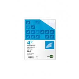RECAMBIO CUARTO 100 HOJAS 60gr 4mm CON MARGEN 6 TA