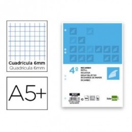 RECAMBIO LIDERPAPEL CUARTO 100H 60G 4MM CON MARGEN