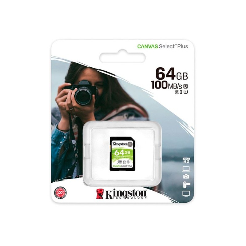 MEMORIA SD XC 64GB CLASE 10 KINGSTON CANVAS