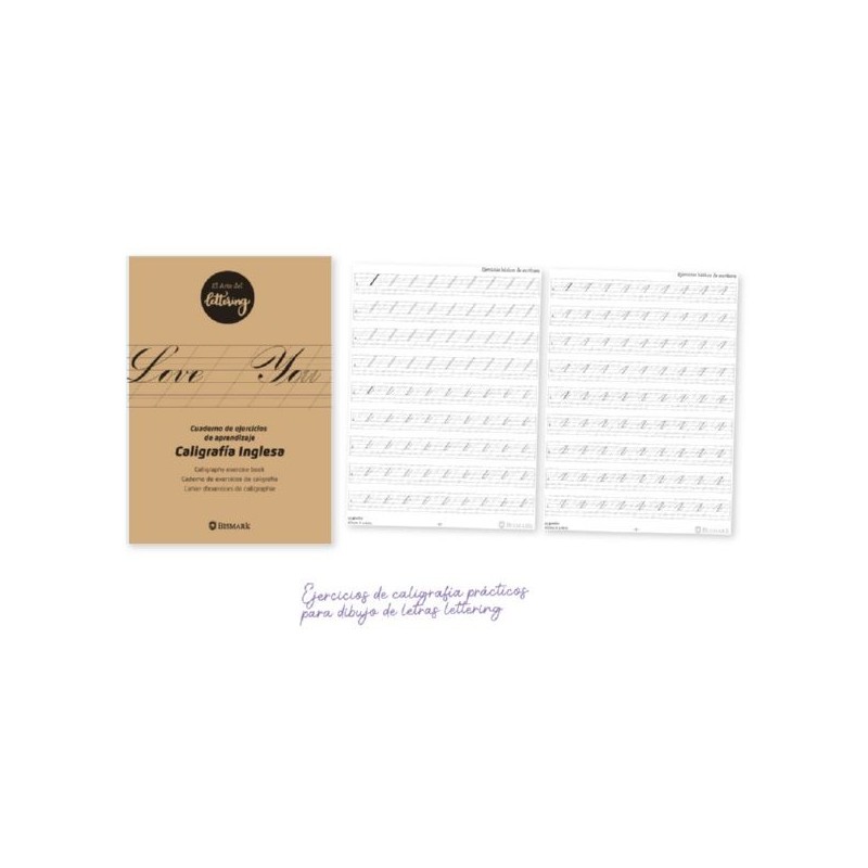 CUADERNO DE LETTERING TAPA KRAFT A4 24 HOJAS