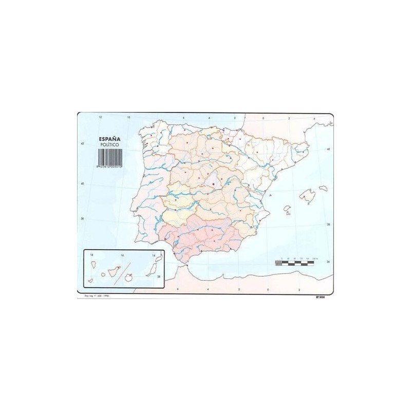 MAPA MUDO ESPAÑA POLITICO