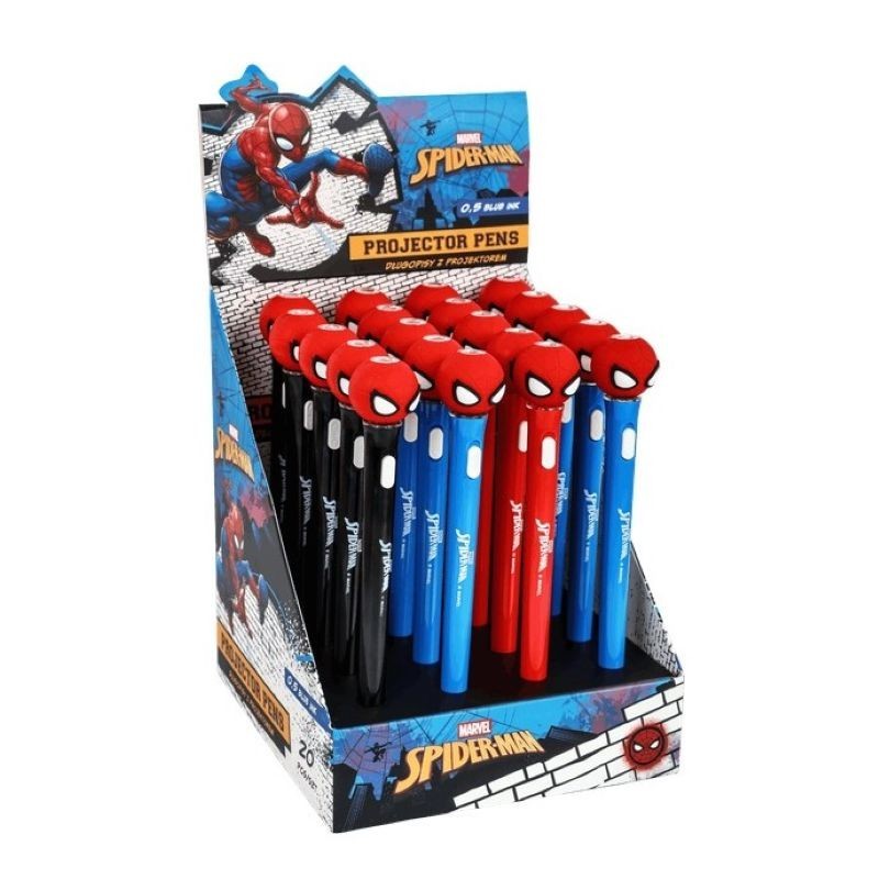 BOLIGRAFO PROYECTOR SPIDER MAN 05 AZUL