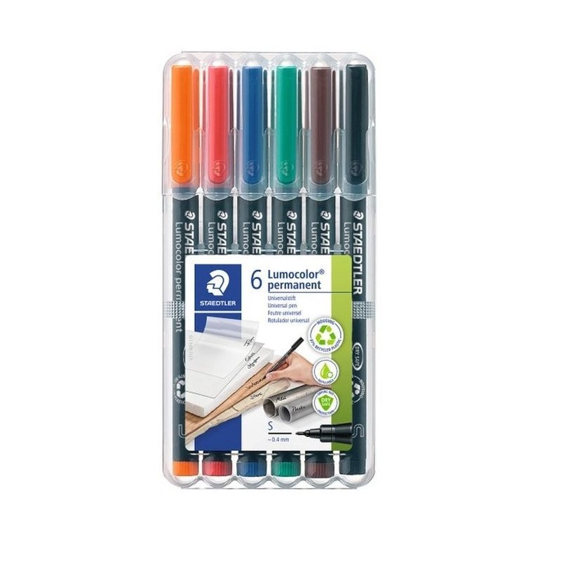 ROTULADOR LUMOCOLOR 313 WP6 SUPERFINO B/6 SURTIDOS