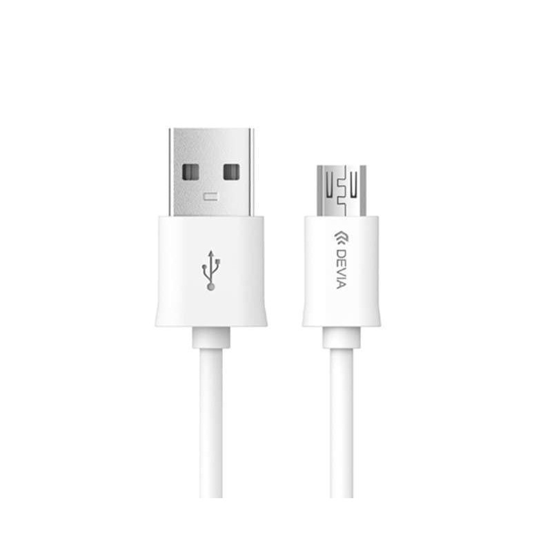 CABLE DEVIA SMART MICRO USB 5V 2.1A 2MT BLANCO