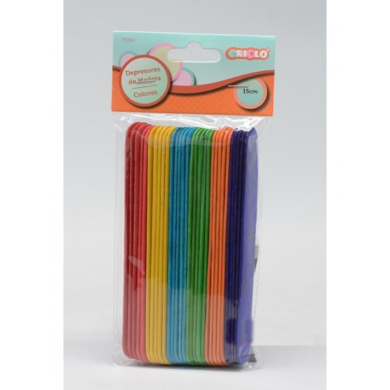 PALO DE HELADO DE COLORES (DEPRESORES DE MADERA)