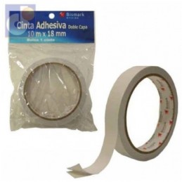 CINTA ADHESIVA INVISIBLE DOBLE CARA 10mts x 18mm