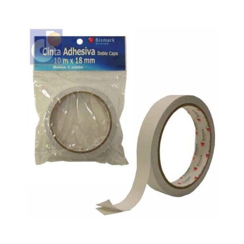 CINTA ADHESIVA INVISIBLE DOBLE CARA 10mts x 18mm