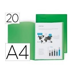 CARPETA 20 UNDAS POLIPROPILENO A4 VERDE