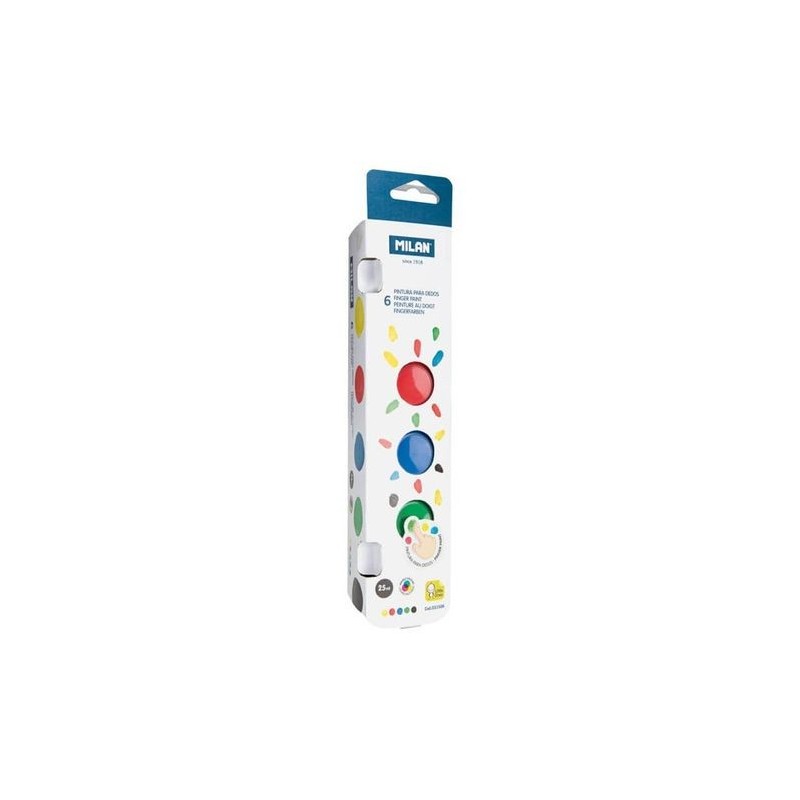 ESTUCHE 6 TARROS PINTURA DEDOS 25ML