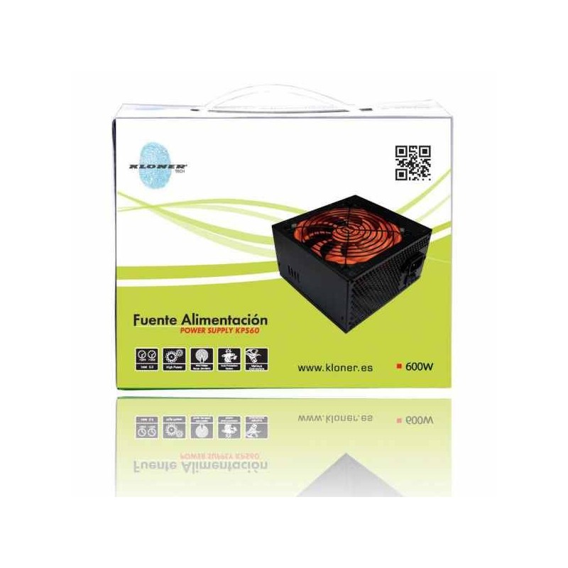 FUENTE ATX 600W KL TECH VENT 12CM 3 SATA + 3 MOLEX