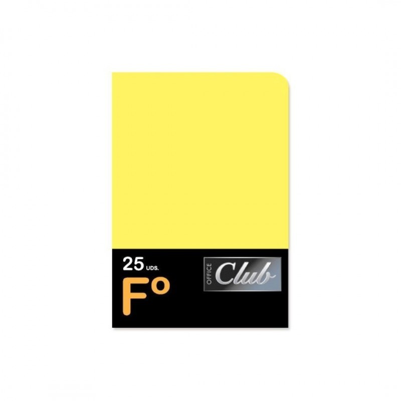 SUBCARPETA FOLIO 220 GR AMARILLO PACK 25UDS