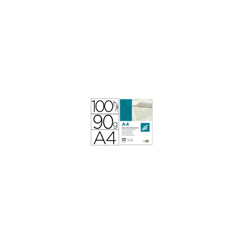 PAPEL VERJURADO LIDERP. A4 90G/M2 BLANCO 100 HOJAS