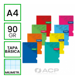 CUADERNO ESC. 48H A4 90GR MILIMETRADO (47)