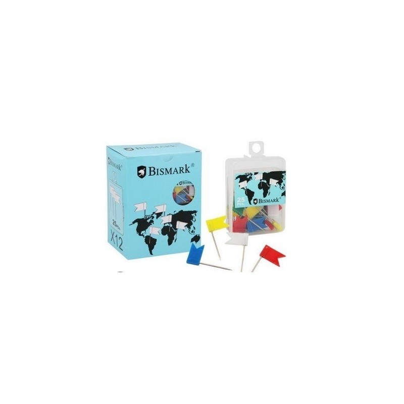 AGUJA MAPA BANDERA CAJA 25 UDS