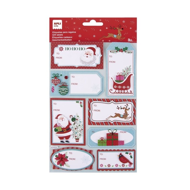 ETIQUETAS REGALO NAVIDAD SURTIDAS