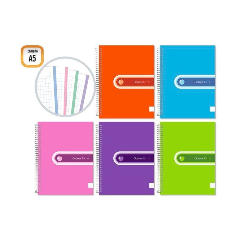 GOLDEN EXTRA CUADERNO T.F. A5 140H MICROPERFORADO